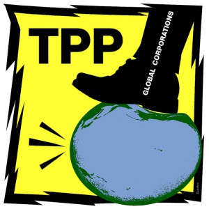 (CC BY 2.0) 2013 DonkeyHotey Stop TPP - Total Peasant Pacification