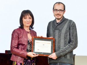 Antoine Deltour being awarded the European Citizens' Prize 2015